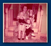 Julia Luell with Gil's Children Cindy, Bruce and Brian in 1957